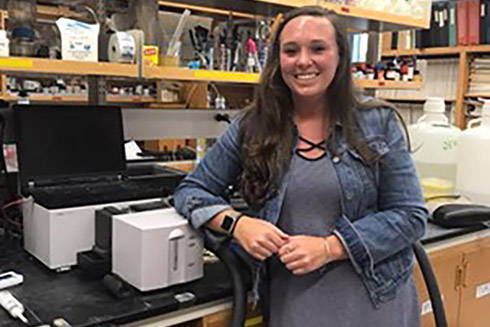 Katelyn Schockman is a PhD Candidate (now graduate- congrats!) in the lab of Dr. Bob Byrnes, who is a co-author on the paper. 