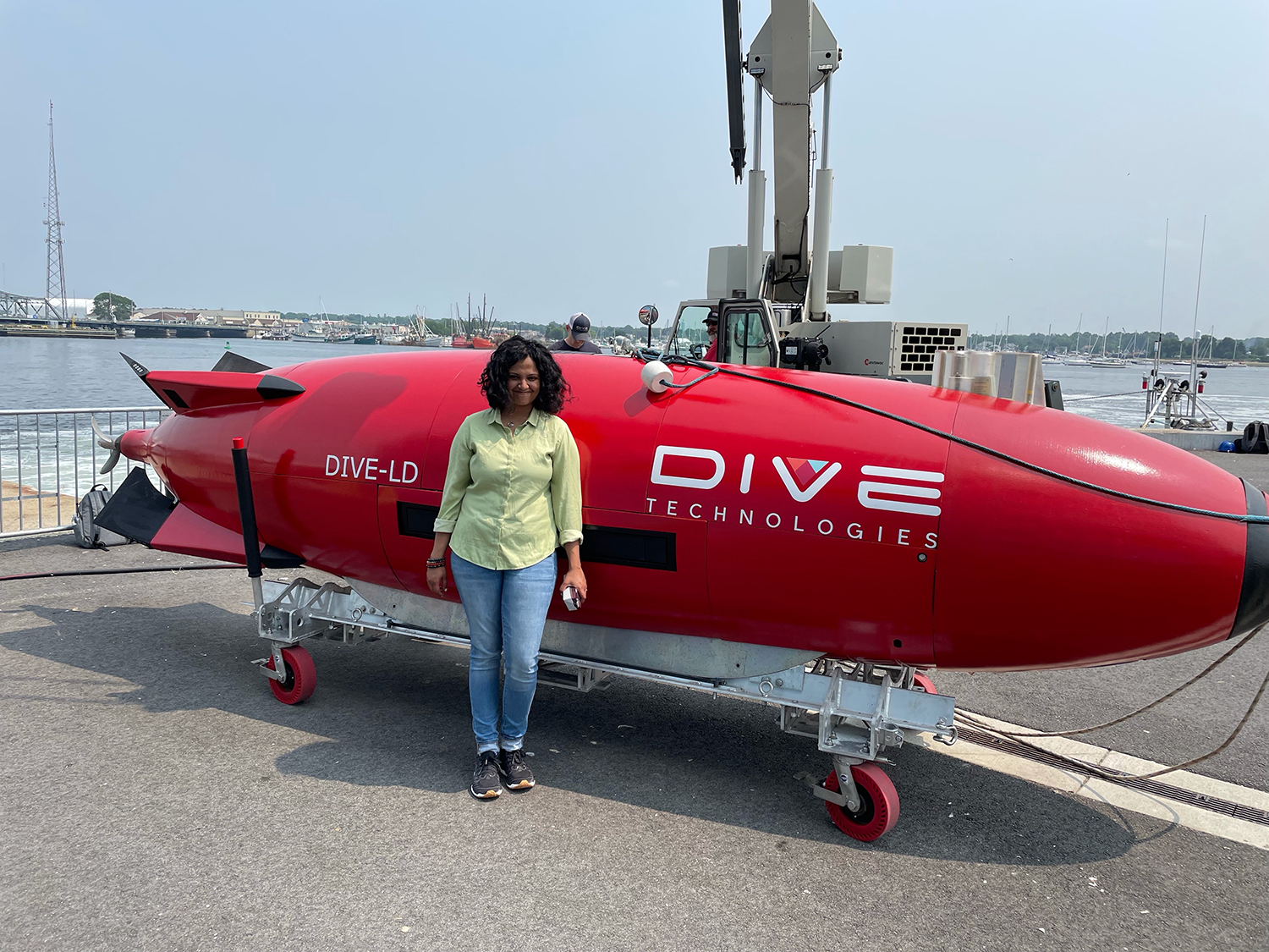 Lakshmi Miller, assistant professor of hydrography, is an ocean engineer with expertise in developing autonomous and unmanned underwater vehicles. Courtesy of Lakshmi Miller