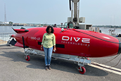 Lakshmi Miller, assistant professor of hydrography, is an ocean engineer with expertise in developing autonomous and unmanned underwater vehicles. Courtesy of Lakshmi Miller