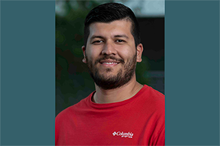 Luis Lizcano Sandoval, a PhD student in the lab of Dr. Frank Muller-Karger, uses satellite imagery to study seagrass coverage.