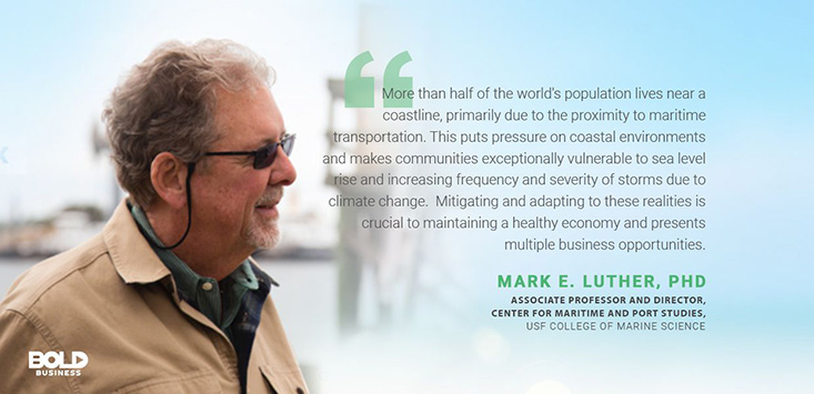 Mark Luther, Associate Professor USF College of Marine Science. Photo Credit: Bold Business