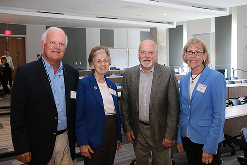 Dr. Charles 'Chuck' Wilson, Dr. Rita Colwell, Dr. Steven Murawski, and Dr. Margaret Leinen after a productive first day of overviews.