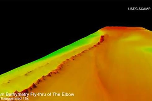 High-Resolution multibeam maps to identify essential habitats on the west Florida coast shelf. Image Credit C-SCAMP Project