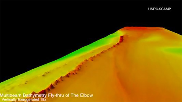 High-Resolution multibeam maps to identify essential habitats on the west Florida coast shelf. Image Credit C-SCAMP Project 