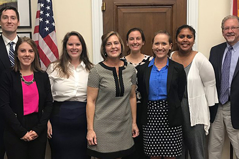 USF CMS Graduate Students and Mark Luther with Ocean Policy Representative Kathy Castor