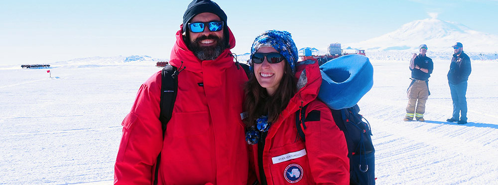 Surprising results from historic study suggest the shrinking West Antarctic Ice Sheet, a major threat to global sea level rise, was smaller and more dynamic in recent geologic past than previously thought. IMAGE ABOVE: CMS professor Brad Rosenheim and his former PhD student, Ryan Venturelli, upon arrival to McMurdo Station in Antarctica. McMurdo station is one of three US stations for scientific research in Antarctica—located &gt;600 miles from Mercer Subglacial Lake.