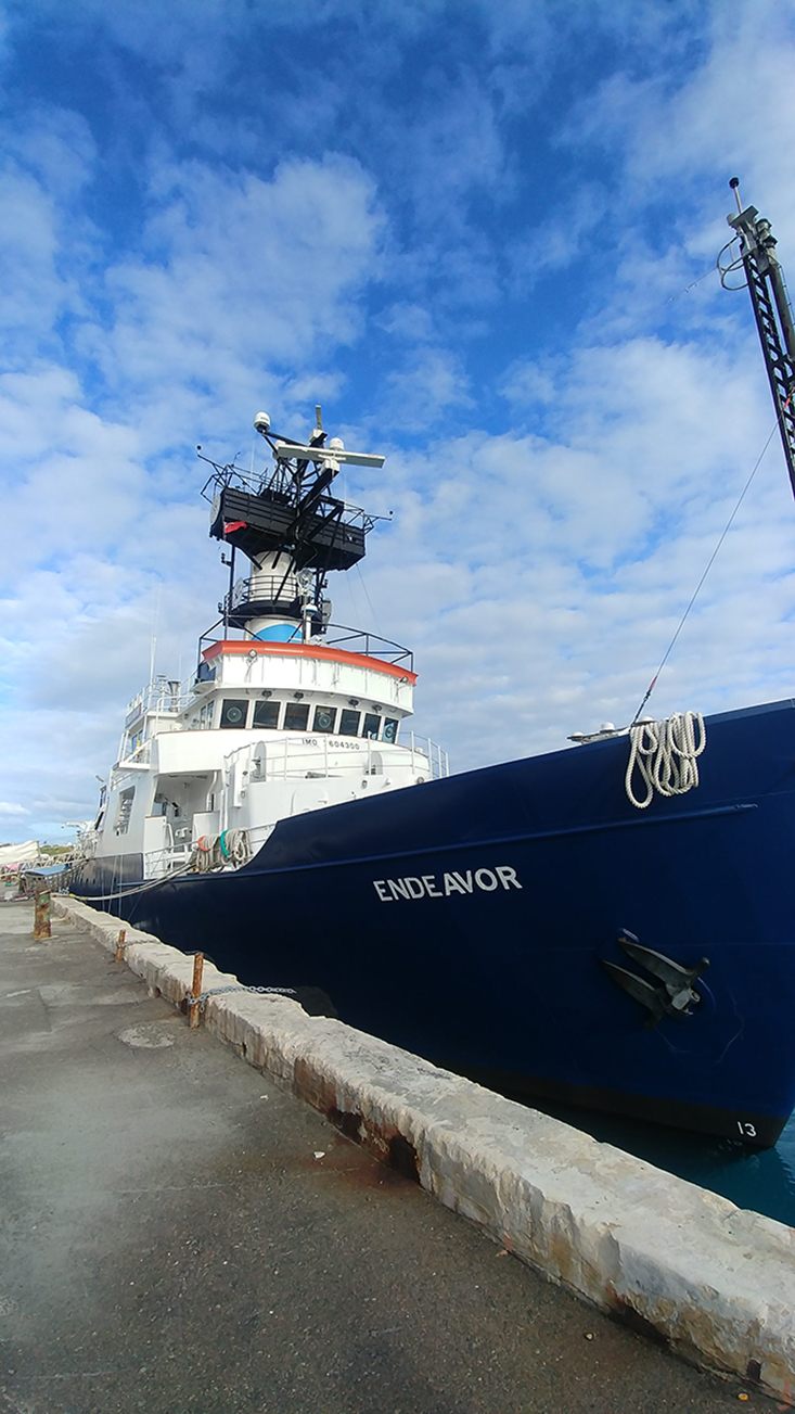 R/V Endeavor docked in port last week. Photo Credit: Shannon Burns