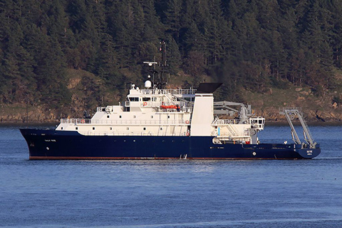 The All-ABOARD pilot project aims to build diversity, equity, and inclusion in the geosciences. In the fall, or as soon as pandemic restrictions lift, four teams will take part in a unique in-person retreat that will partially take place on a research ship (such as this one, the RV Sally Ride) operated by the U.S. Academic Fleet. Photo: U.S. Navy