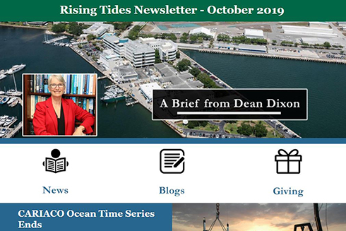 Rising Tides Newsletter, October 2019 edition.