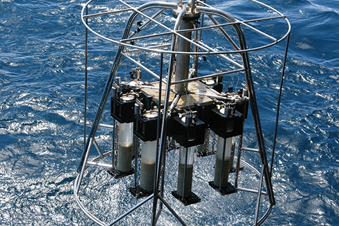 Deep ocean floor sediments were collected from the South Atlantic Ocean by the Royal Research Ship (RRS) James Cook. Credit: Will Homoky