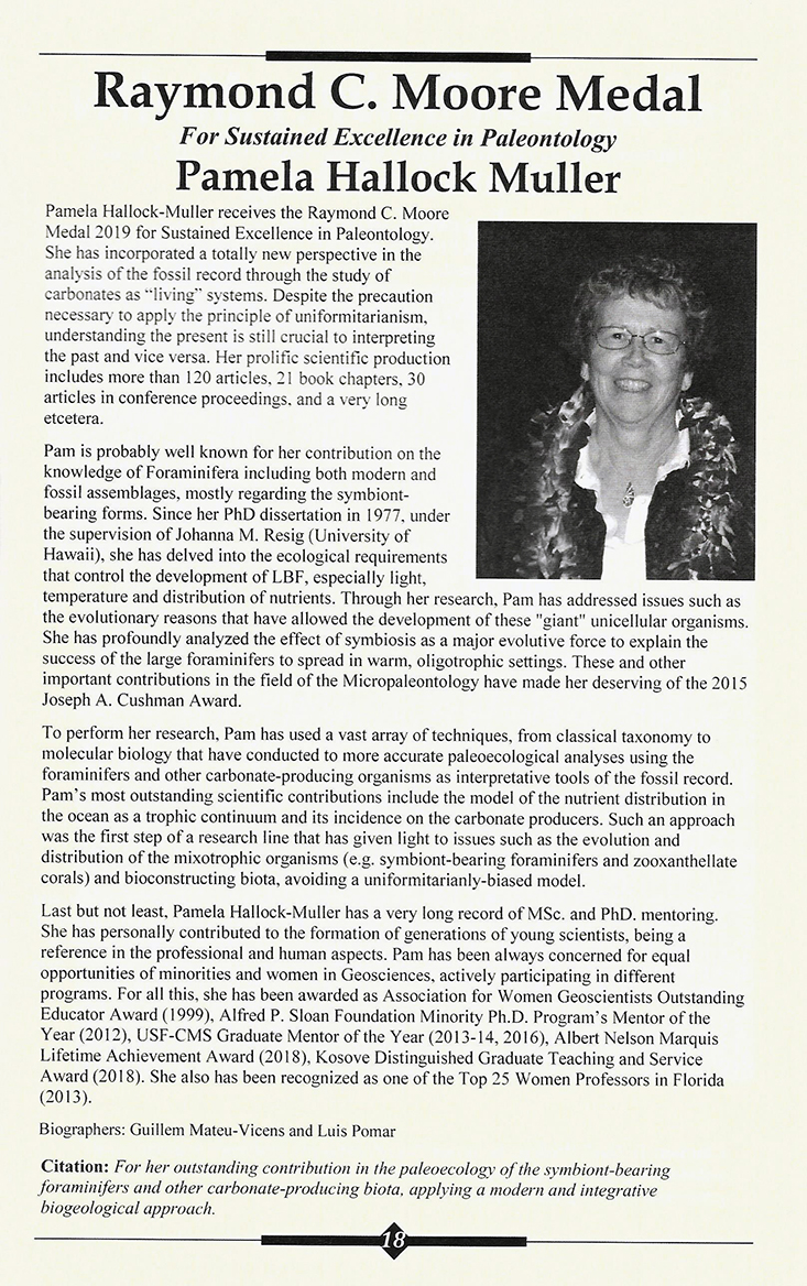 Raymond C. Moore Medal Award
