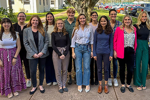 The seventeen student presentations covered research into biological, chemical, geological, and physical oceanography, from fish spawning to satellite monitoring.