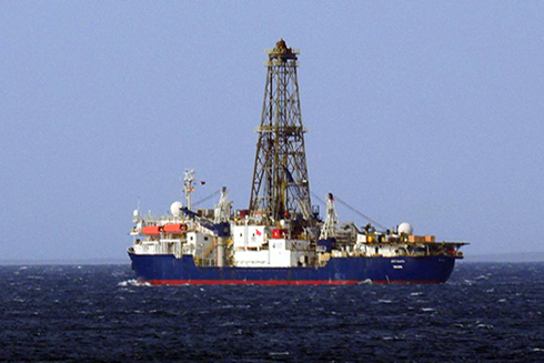 The JOIDES Resolution departing Punta Arenas Chile. Photo Credit: Rob Larter