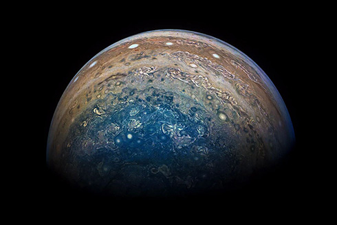 The planet Jupiter. NASA/JPL-Caltech/SwRI/MSSS/Gerald Eichstadt/Sean Doran
