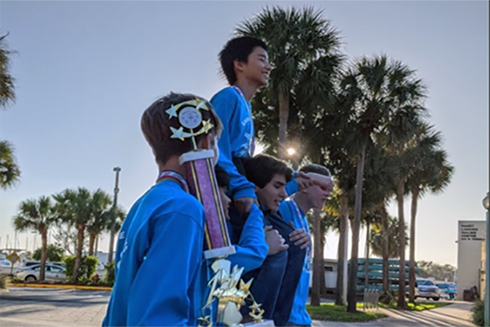 The winning team of the (pre-COVID!) 2020 Spoonbill Ocean Sciences Bowl from Gainesville, FL. 