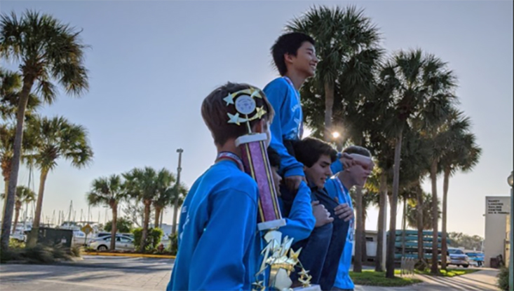 The winning team of the (pre-COVID!) 2020 Spoonbill Ocean Sciences Bowl from Gainesville, FL. 