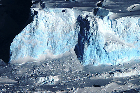 Thwaites Glacier in West Antarctica. Image Credit: NASA/James Yungel