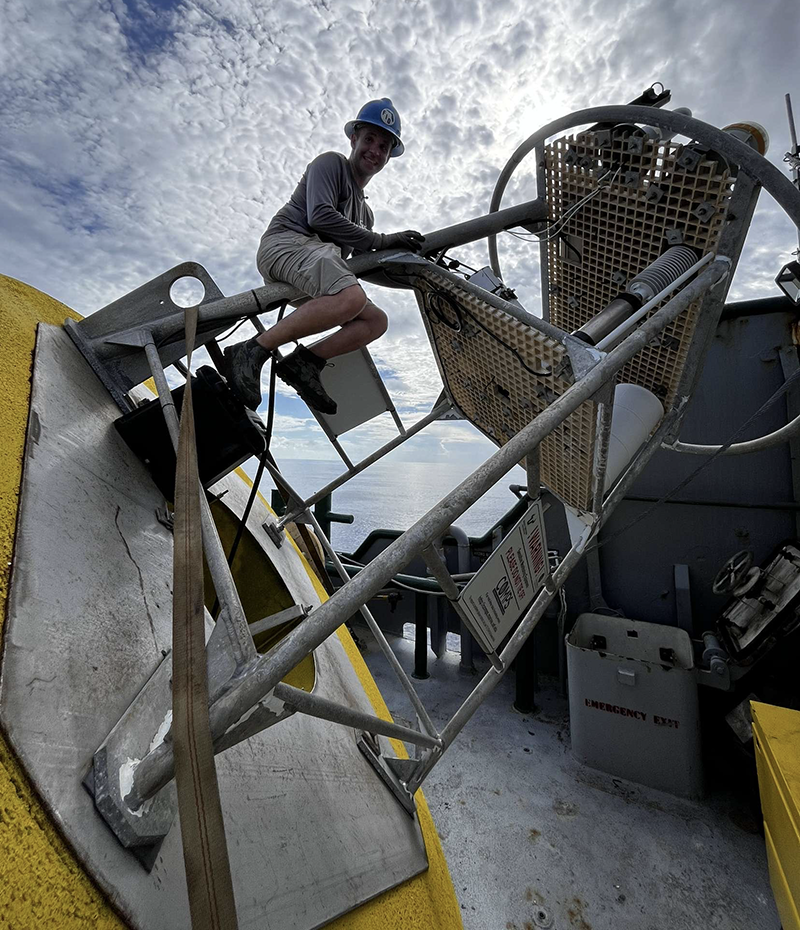 Sorinas used data from buoys and moorings for his research and spent lots of time on the water.
