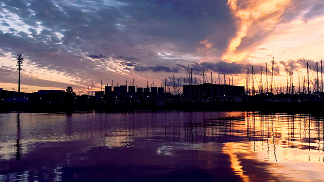 Sunset at USF College of Marine Science 