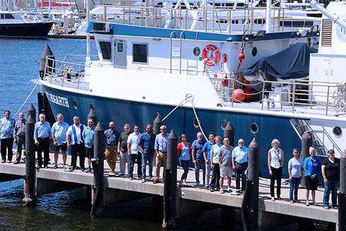 The virtual faculty seminar allowed professors to share their latest contributions to oceanography research. Note: This faculty picture was taken at CMS pre-COVID.