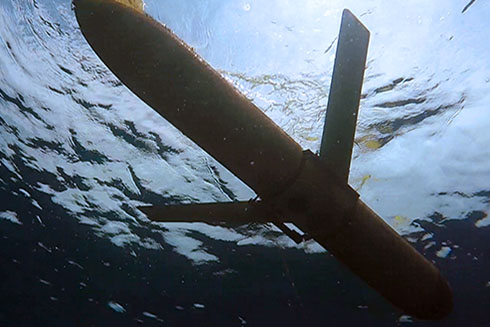A USF glider deployed to measure water quality proxies for red tide 