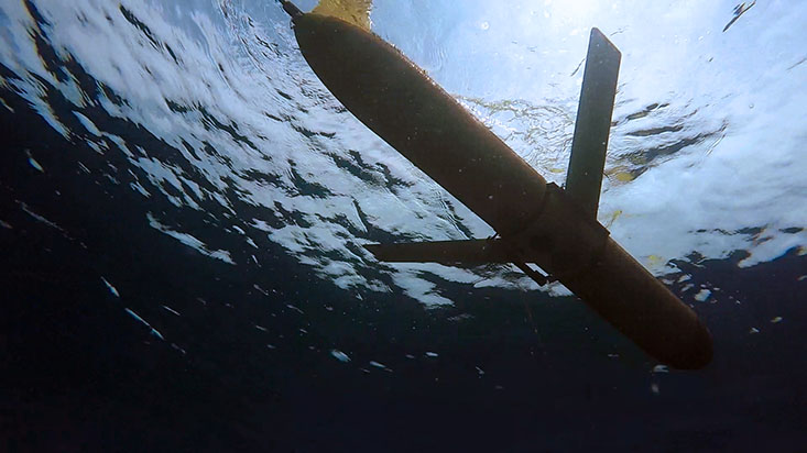 A USF glider deployed to measure water quality proxies for red tide 