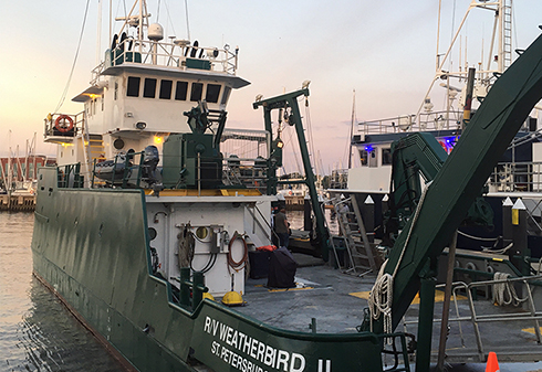 USF marine scientists are aboard the R/V Weatherbird II research vessel to study the environmental impacts of the recent breach at a retired fertilizer processing plant at Piney Point in Manatee County, Fla.