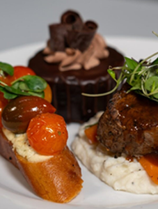 Plate of various foods