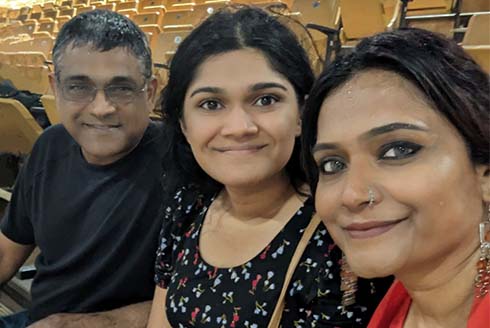Nina with parents