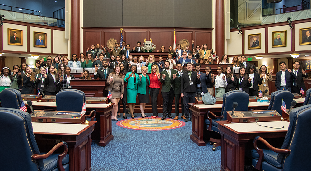 Group photo at the Day at the Capitol event in Tallahassee