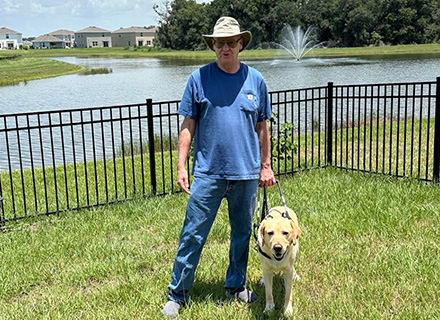 draper with his dog