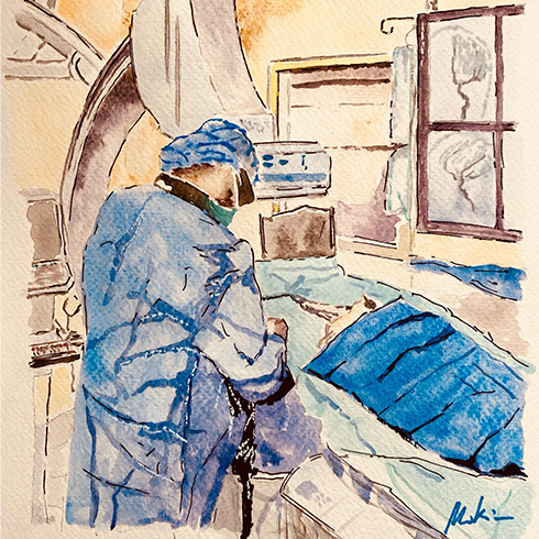 Painting of a surgery