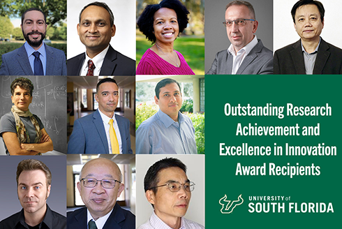Collage of headshots of award recipients