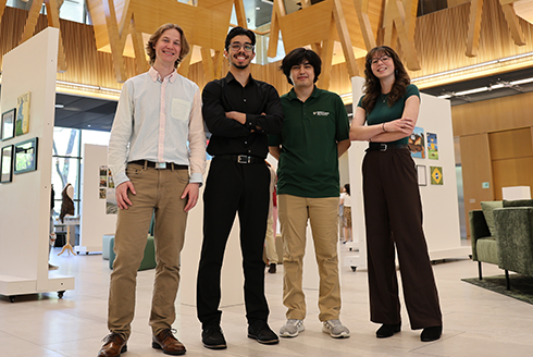 USF students Abdul-Malik Zekri, Benjamin Barrera-Altuna, Peter Alspaugh, and Taylor Rand
