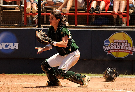 USF women's softball catcher