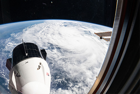 satellite view of hurricane