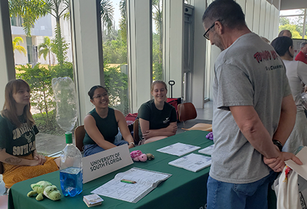 USF students at a hurricane expo