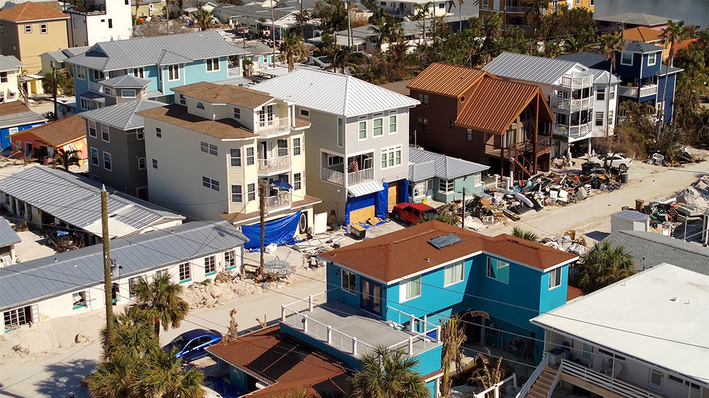 beach homes destroyed by Hurricane Milton