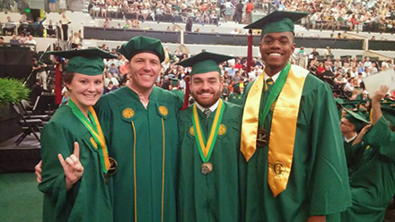 Travi Bell and students