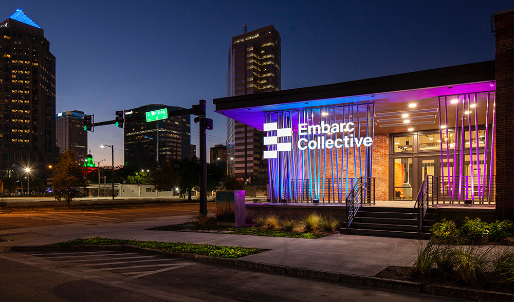 Exterior of Embarc Collective building
