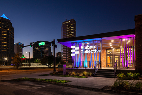 Exterior of Embarc Collective building