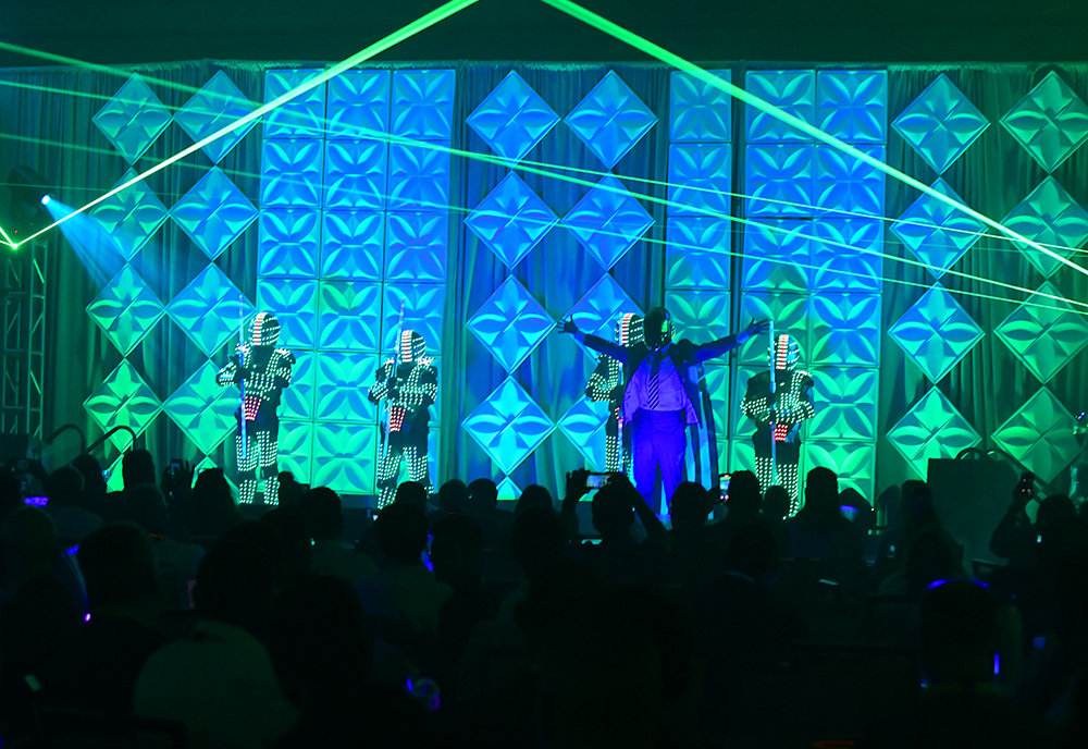 Laser show during CyberBay conference