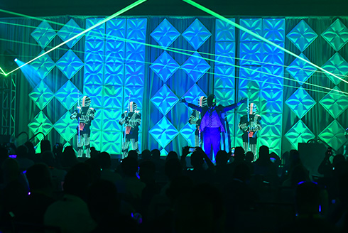Laser show during CyberBay conference
