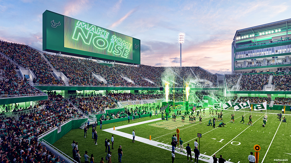 Rendering of USF on campus stadium