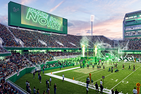 Rendering of USF on-campus stadium