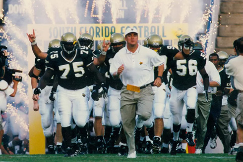 USF football honors 1997 debut with ‘Flashback Friday’ helmets in conference opener vs. Charlotte