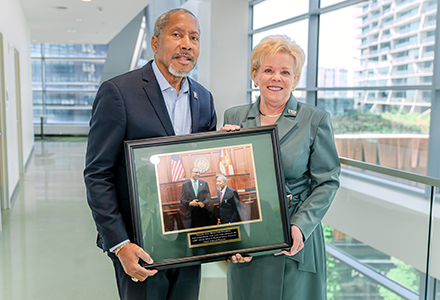 Sen. Darryl Rouson and President Rhea Law