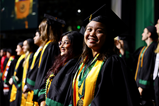 Students at USF commencement