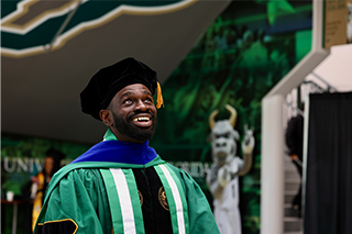 man at USF commencement