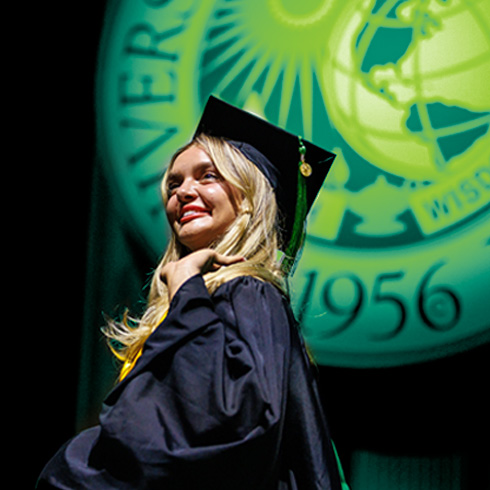 USF student in regalia